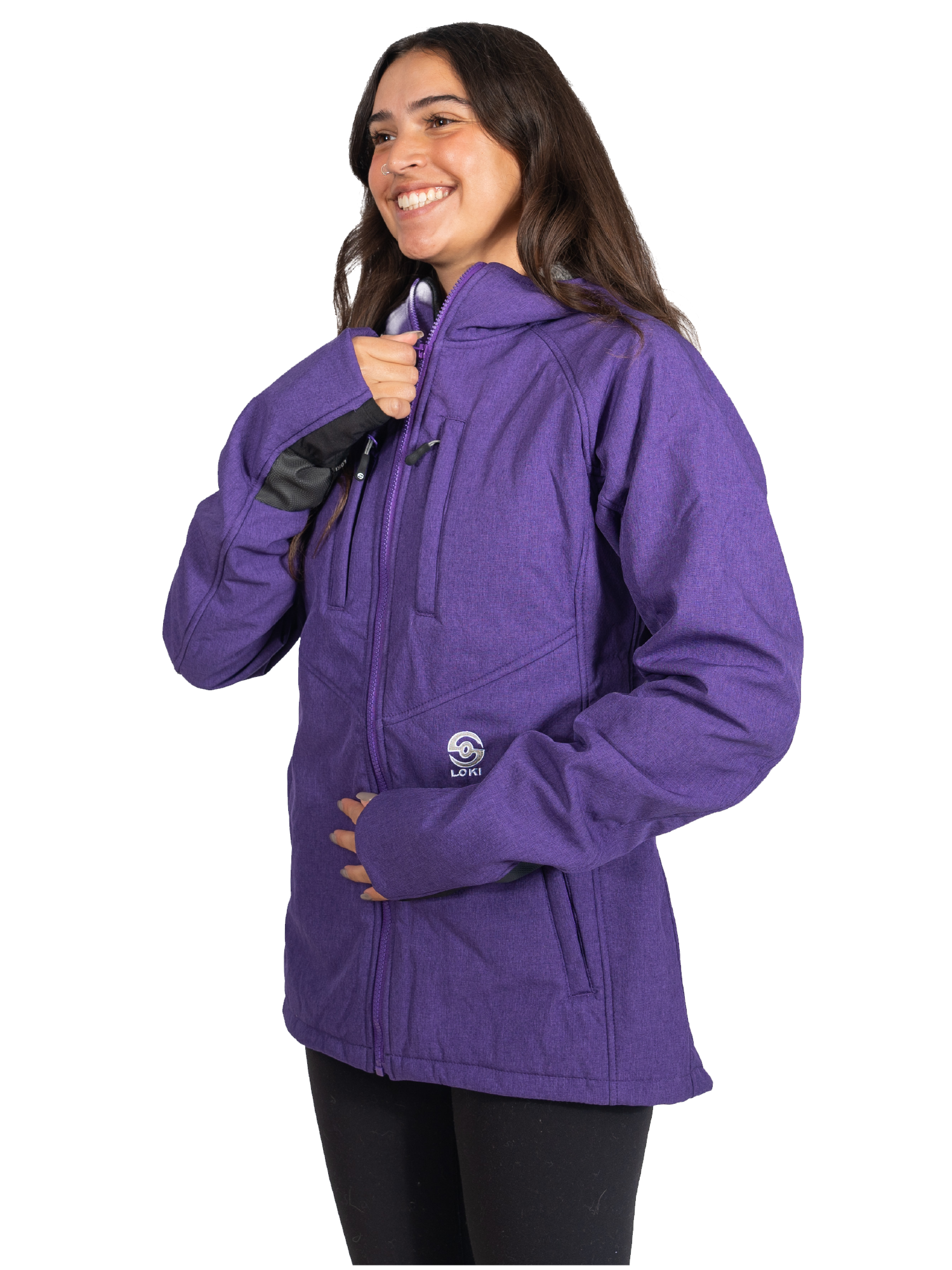 Womens purple top waterproof jacket
