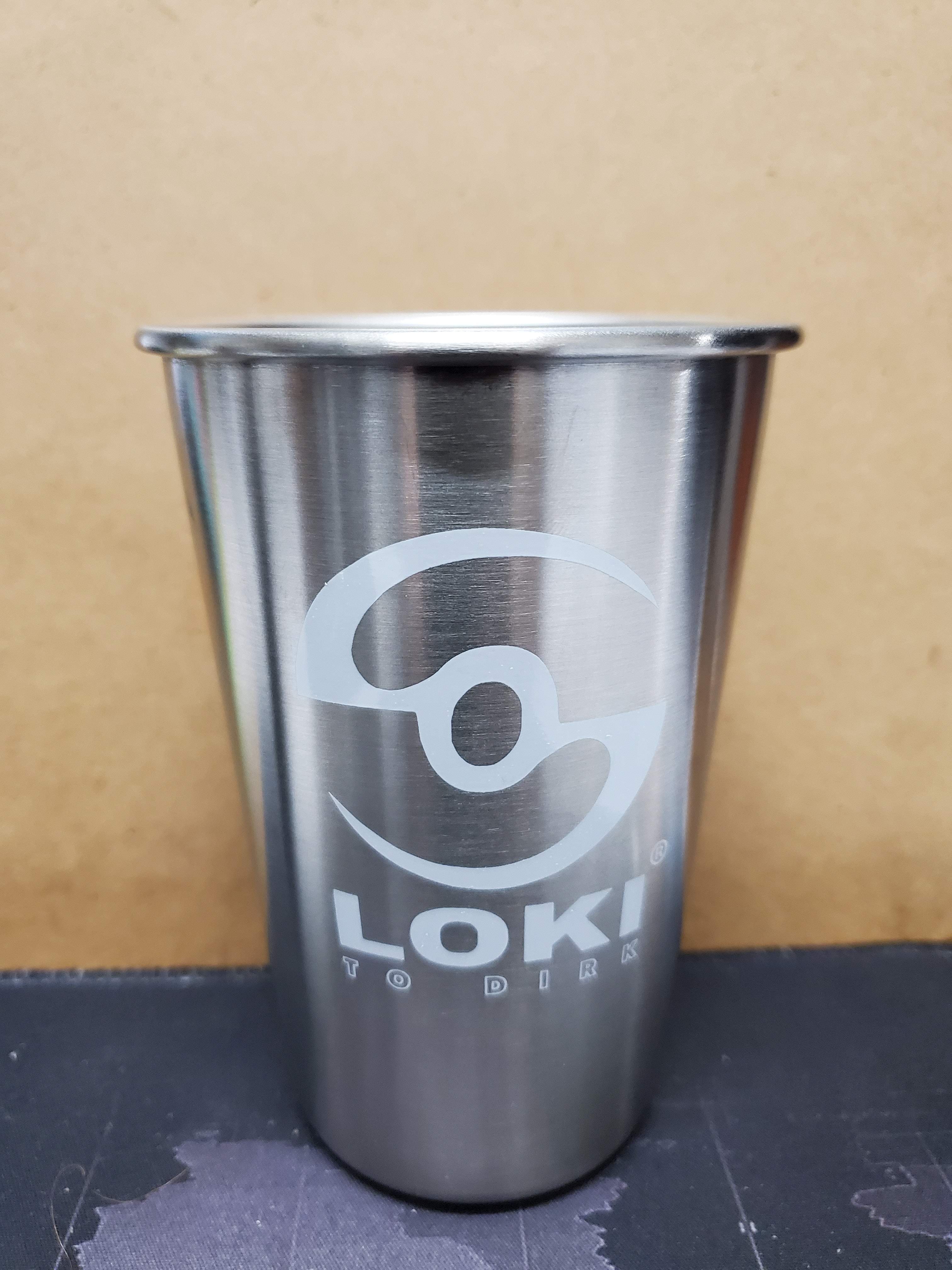 16 oz Stainless Steel Pint with Loki Logo
