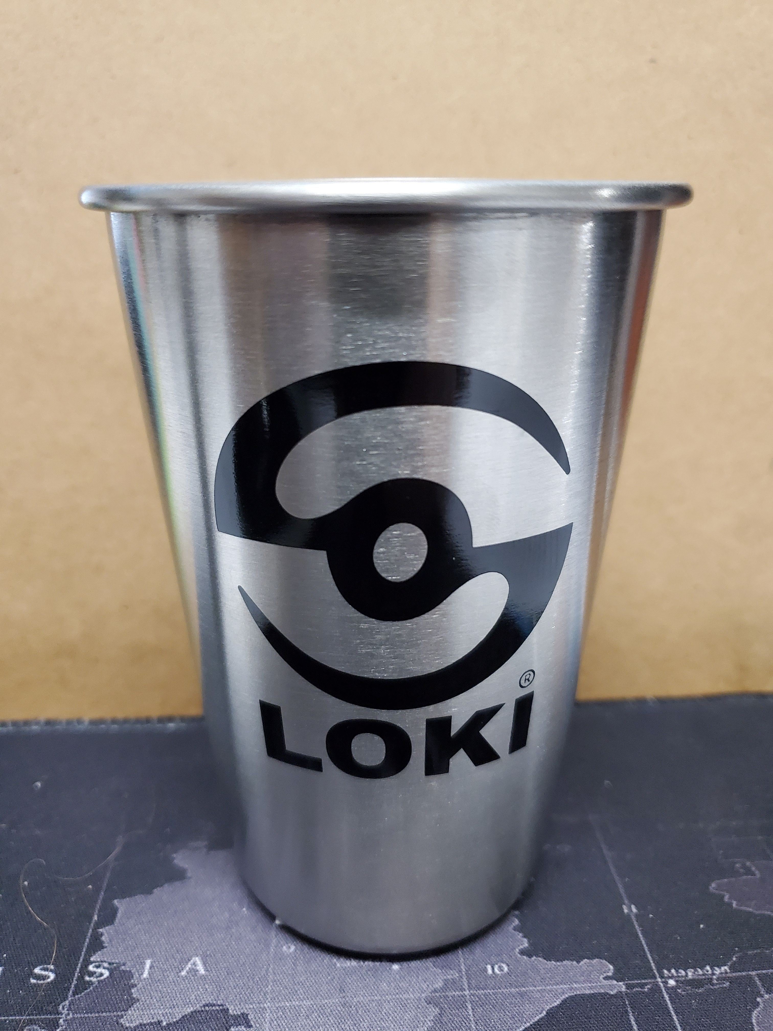 16 oz Stainless Steel Pint with Loki Logo