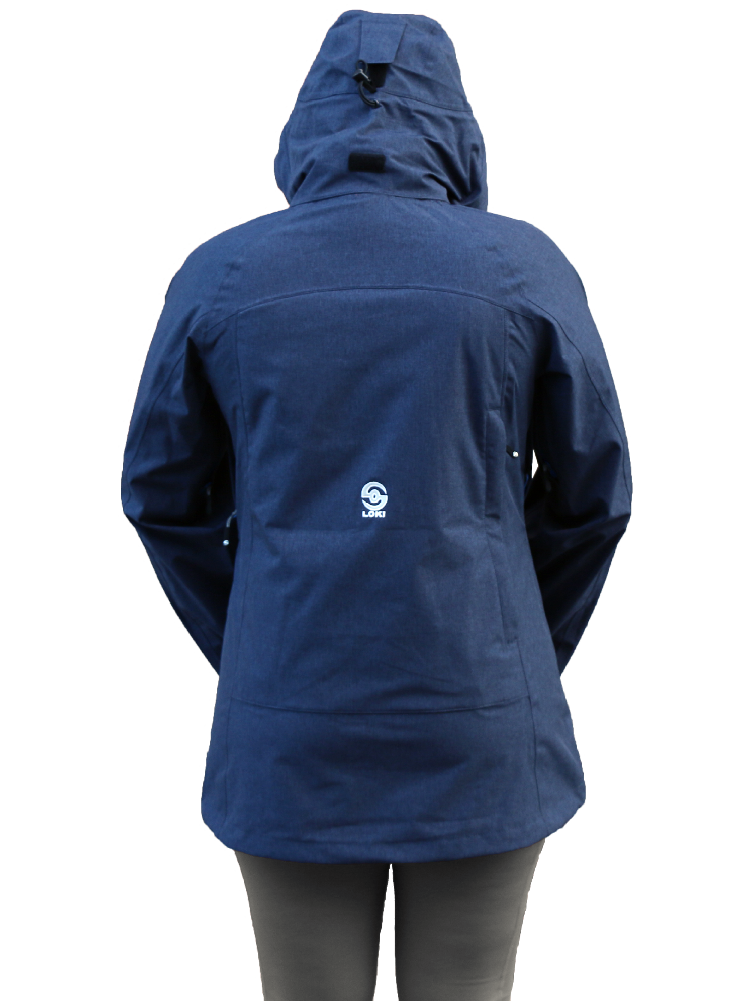 Woman's Alpine Shell - Navy Blue (Back)