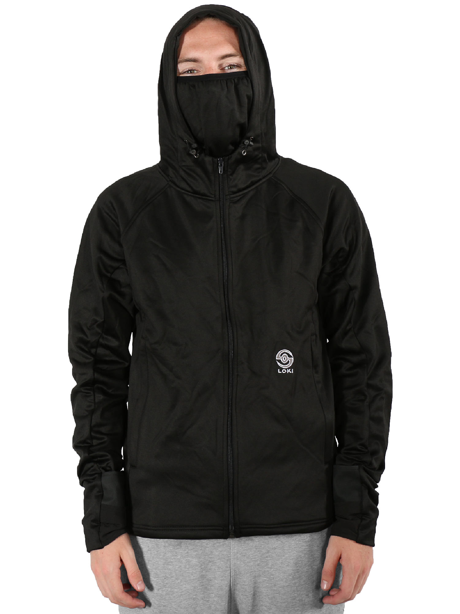 Men's Zip Up Tech Hoodie - Black