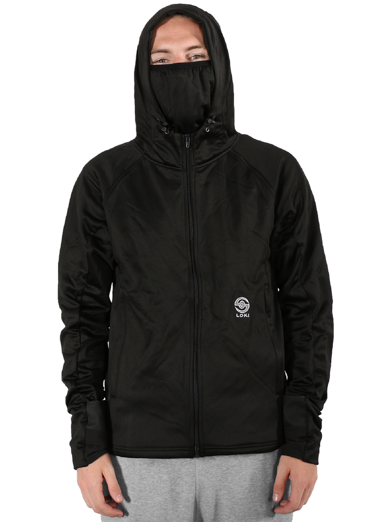 Men's Zip Up Tech Hoodie - Black