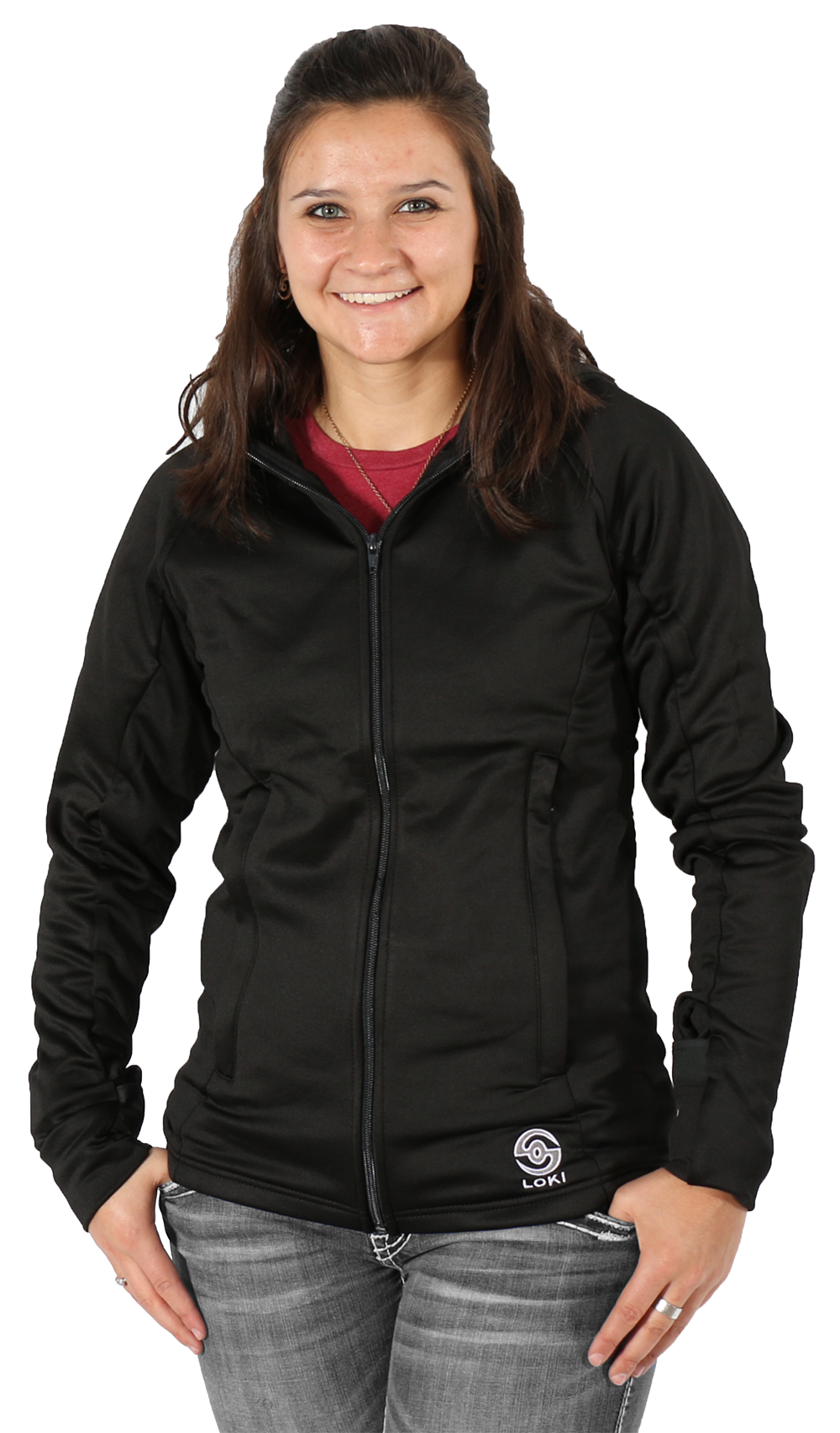 Women's All In One Tech Hoodie - Zip Up - Black