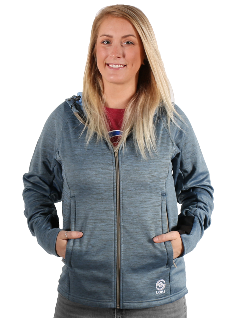 Women's All In One Tech Hoodie - Zip Up - Adriatic Blue