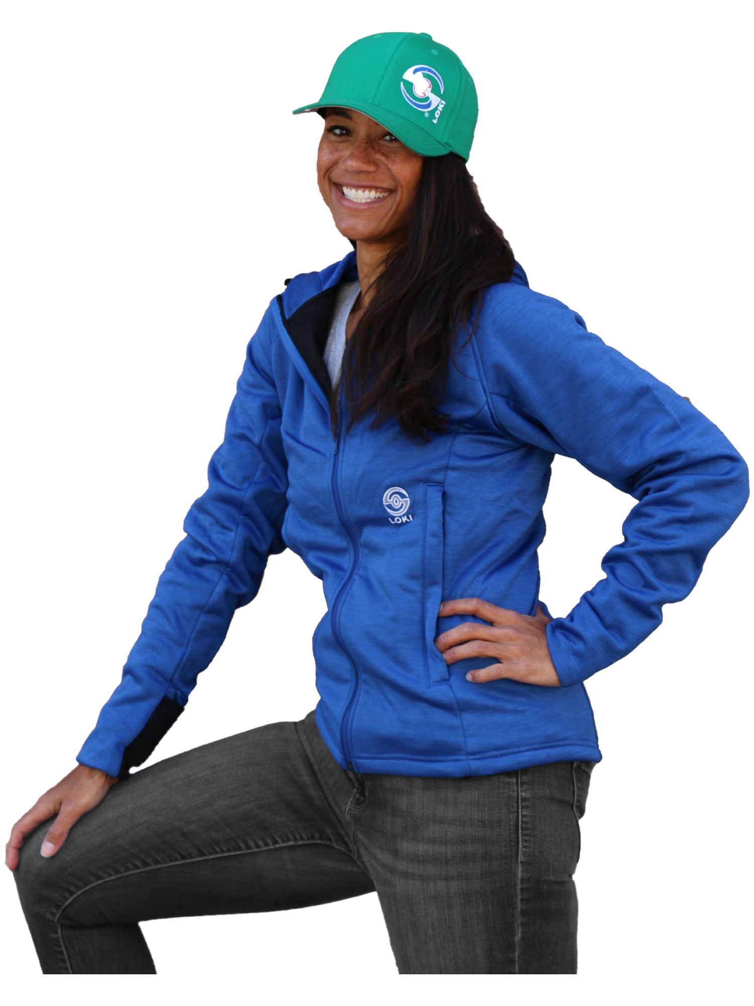 Women's All In One Tech Hoodie - Zip Up - True Blue