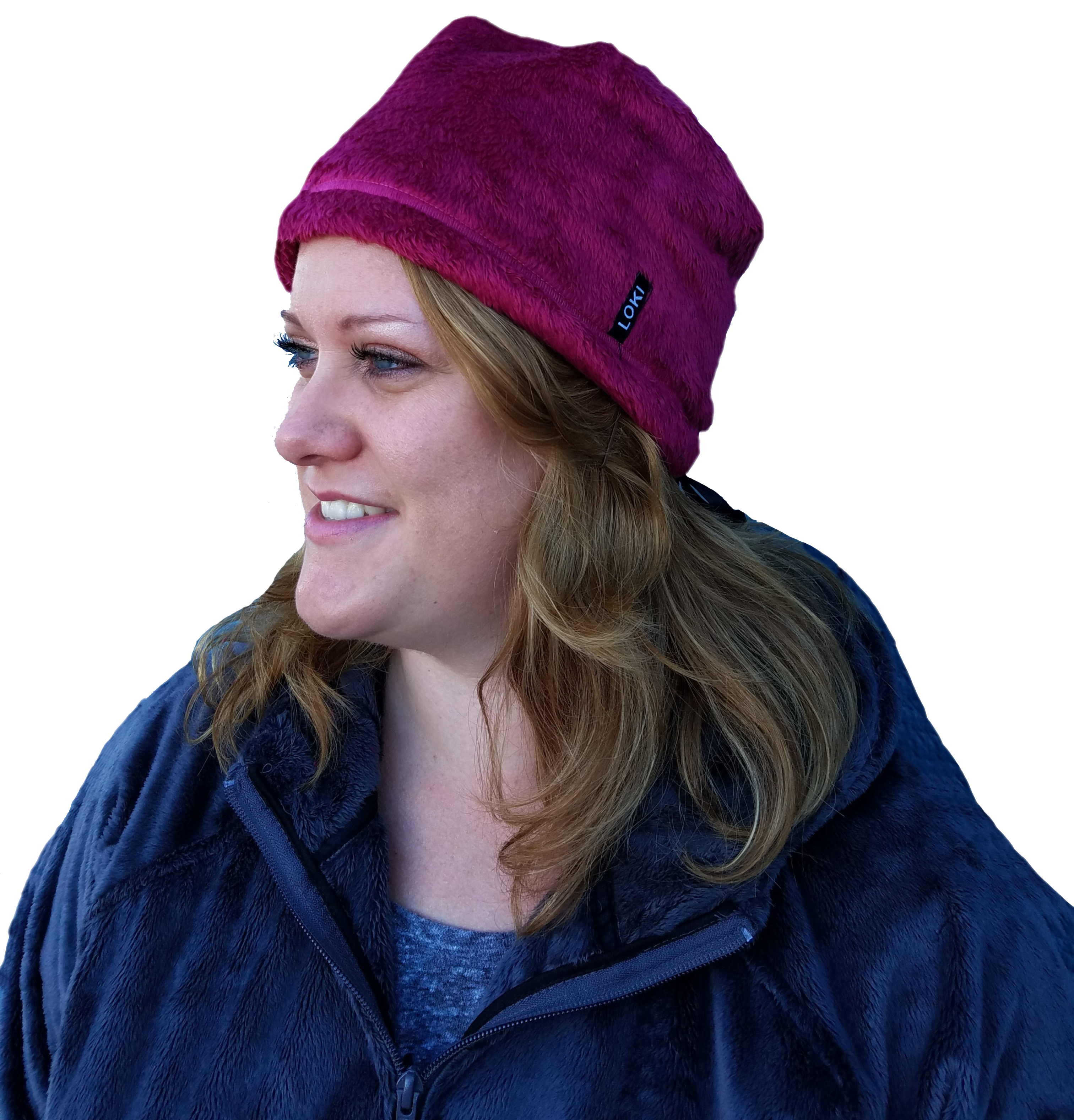 Mountain Fuzzy Beanie - Beet Red