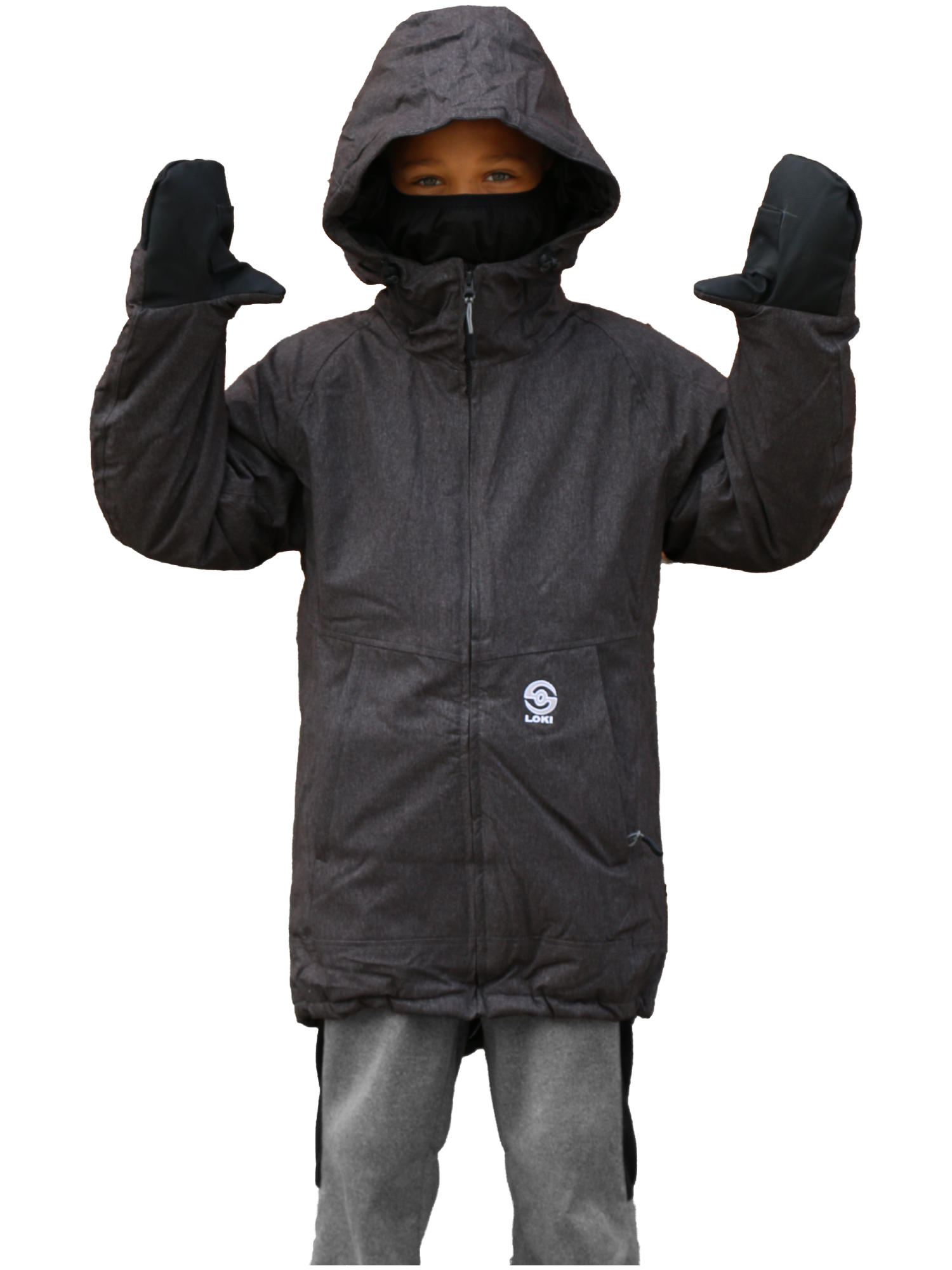 Kid's Ice Dragon Parka - Black