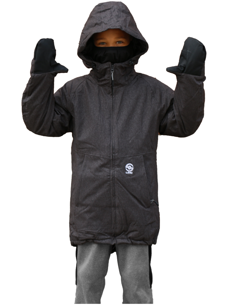 Kid's Ice Dragon Parka - Black