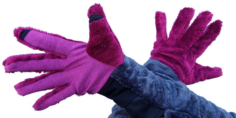 Mountain Fuzzy Glove - Beet Red